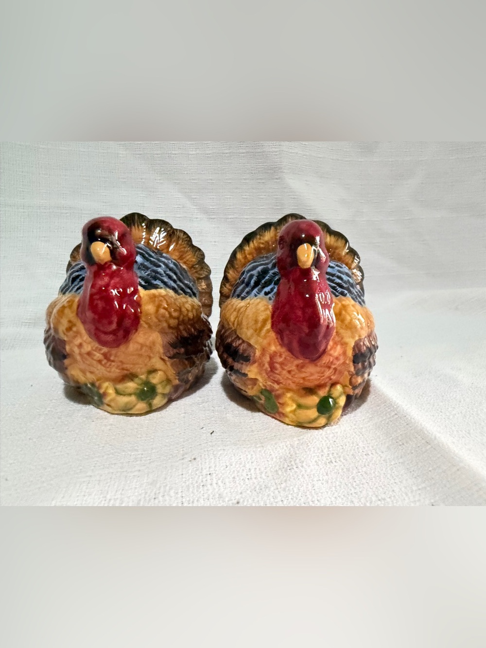 Salt & pepper Ceramic Turkey Set thanksgiving barncore grandmacore classic fall
